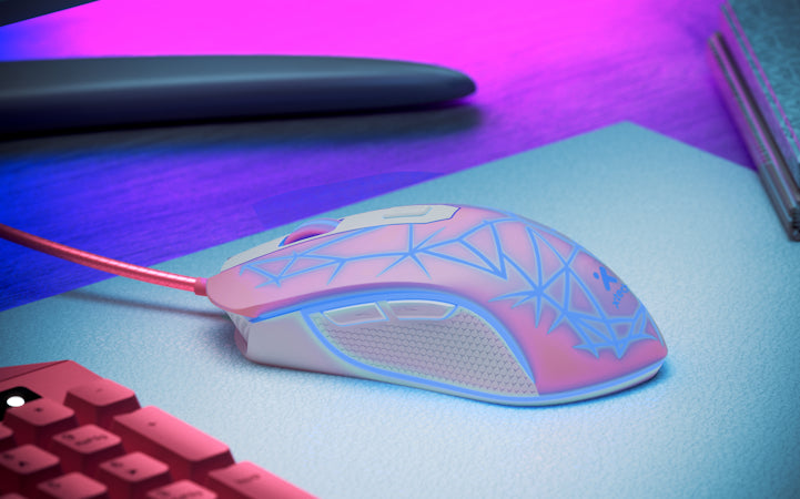 Combo Teclado y Mouse Gamer XTECH MIRANA XTK-540S RGB Rosado