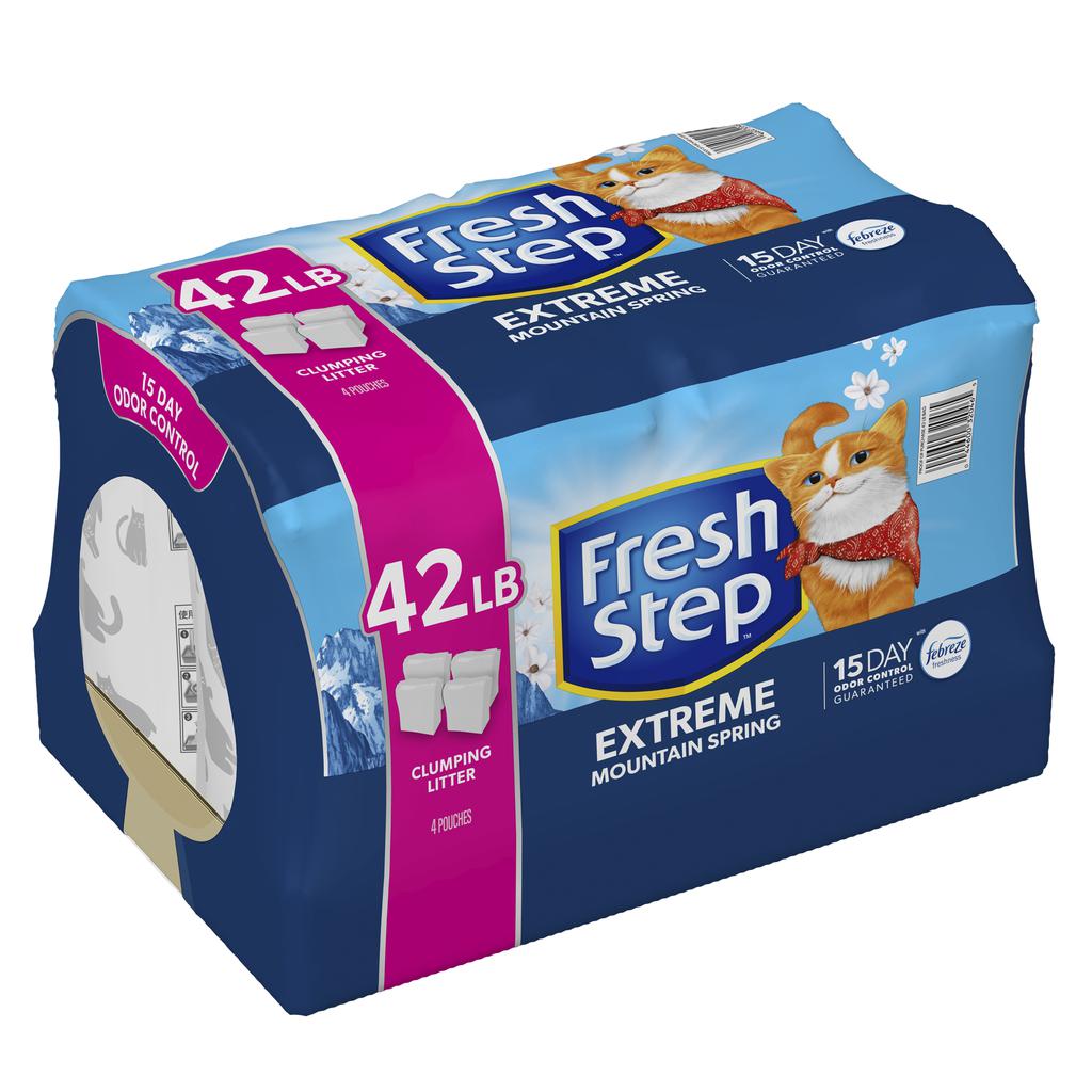 Fresh Step Arena para Gatos 42 lb (4 Unidades) – Control de Olor con Febreze