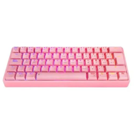 Teclado Mecánico 60% Eagle Warrior KG-Y182 Rosa RGB – 62 Teclas Español