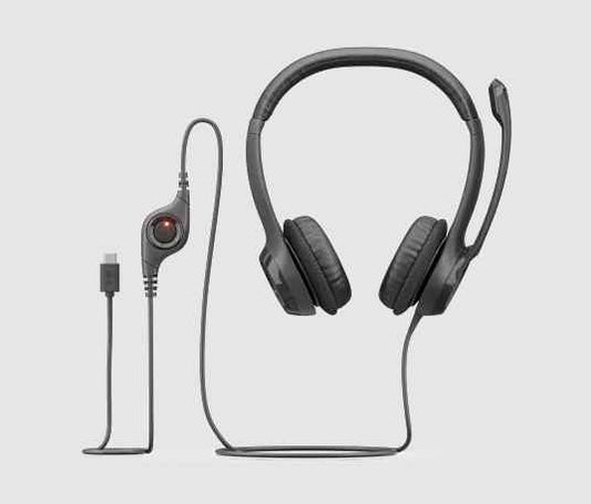 Audífonos Logitech H390 USB-C con Micrófono – Sonido Claro y Conectividad USB