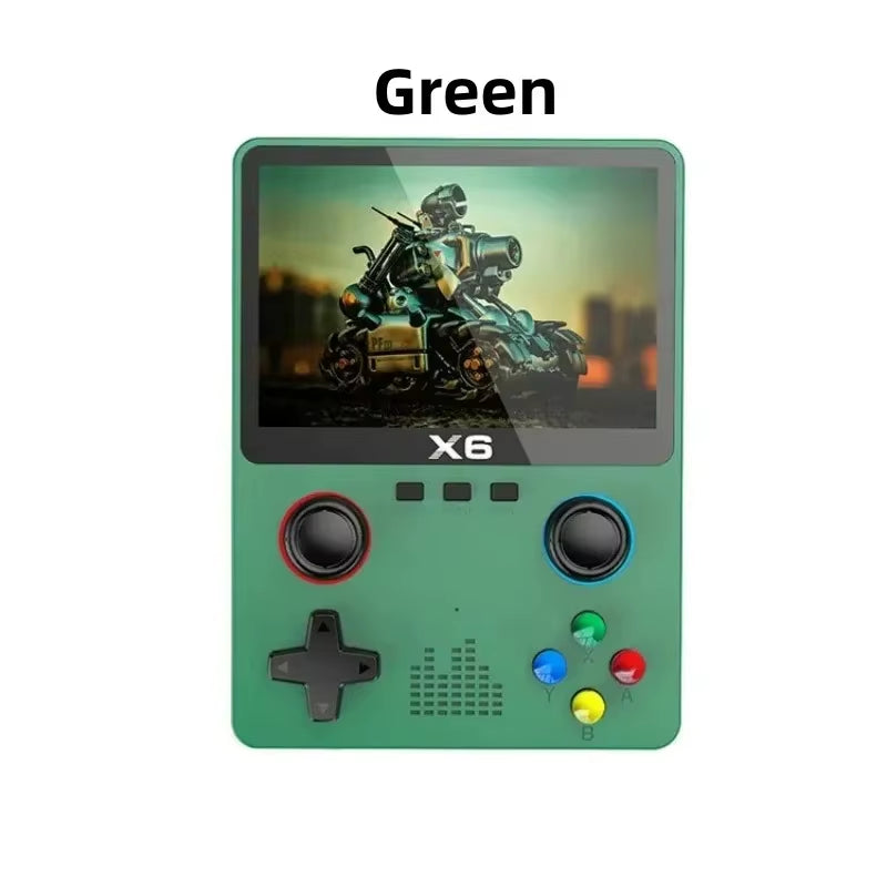 Portable Retro Game Console, X6 3.5" IPS Screen Handheld Game Player with Dual Joystick, 10,000+ Classic Games, Emulator Support, Travel Gaming Device