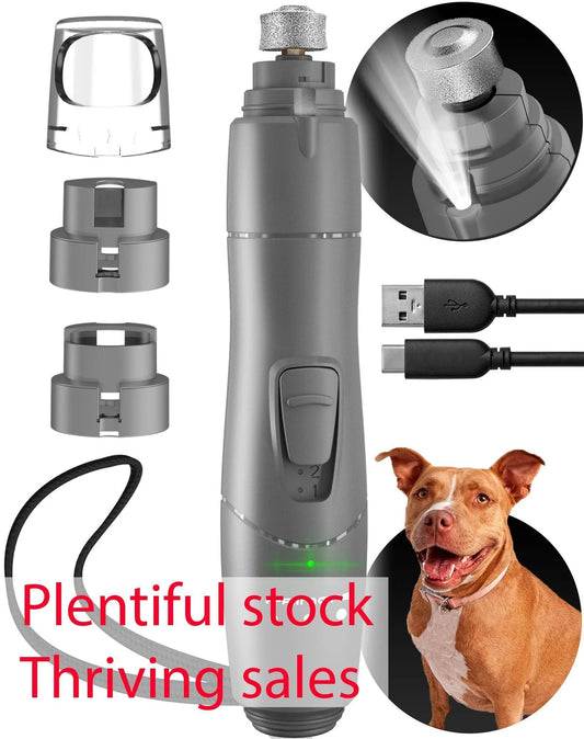 Rechargeable Dog Nail Grinder with LED Light – Quiet, Safe & Stress-Free Pet Nail Trimmer