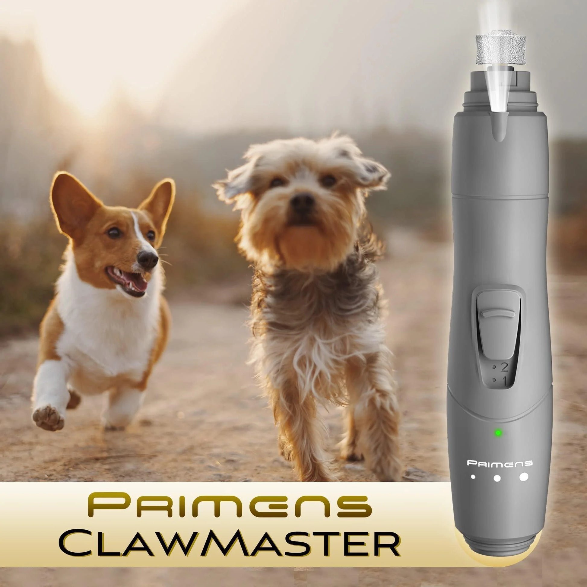 Rechargeable Dog Nail Grinder with LED Light – Quiet, Safe & Stress-Free Pet Nail Trimmer