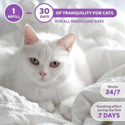 Cat Calming Diffuser Refill & Plug-In – 100% Drug-Free Anti-Stress Formula for Anxiety & Behavior Support