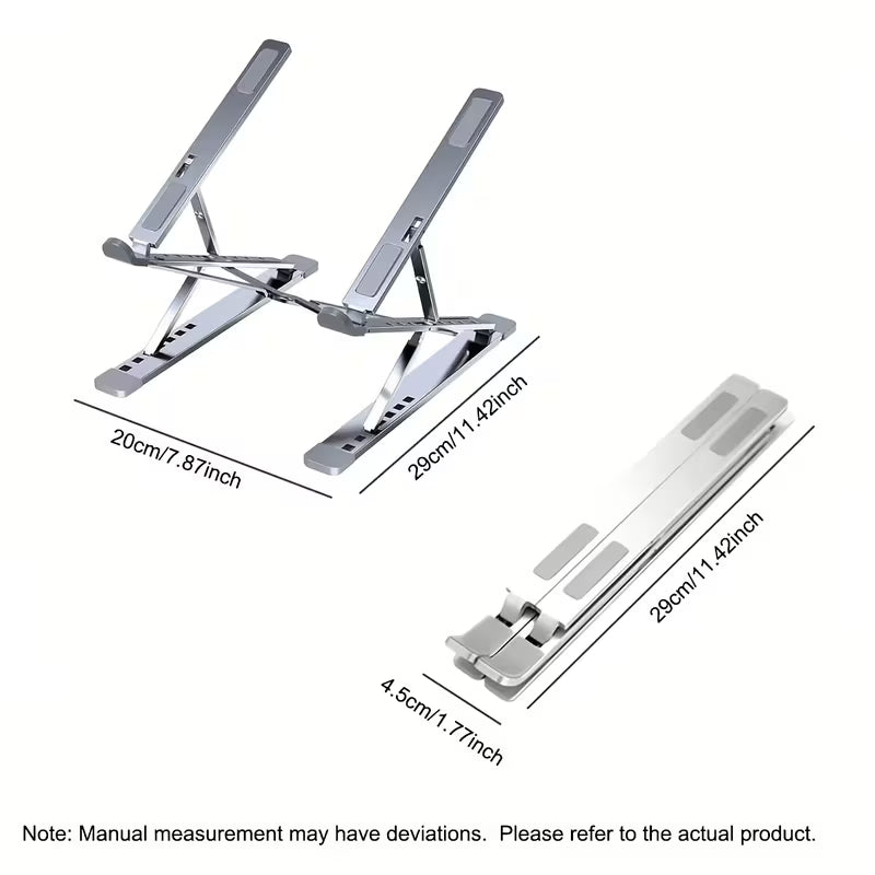Soporte para Laptop, N8,  Ajustable 6 Ángulos – Aluminio Plegable