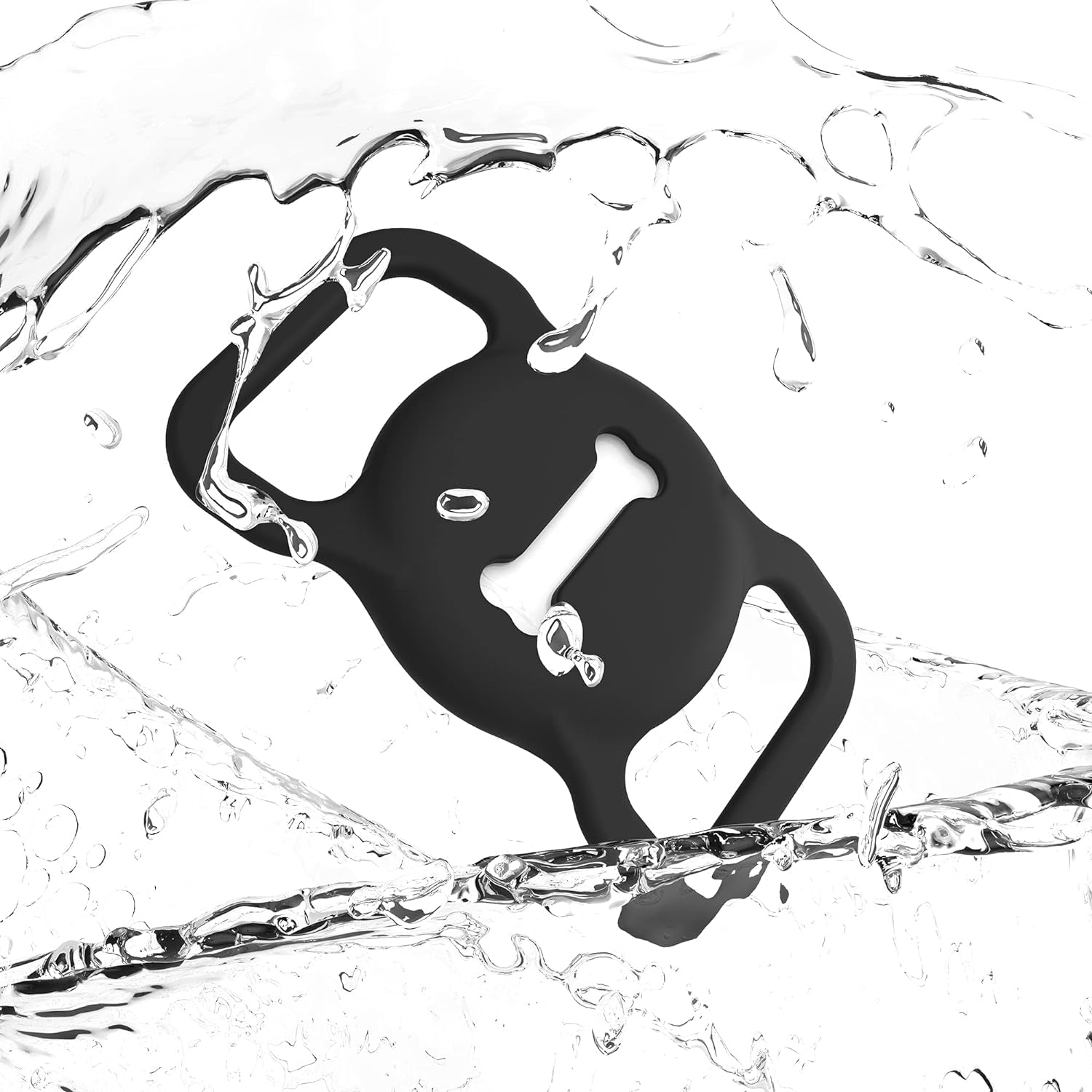 Airtag Dog Collar Holder 2-Pack – Soft Silicone Protective Case for Apple AirTag, Secure Pet Tracker Attachment for Dogs & Cats