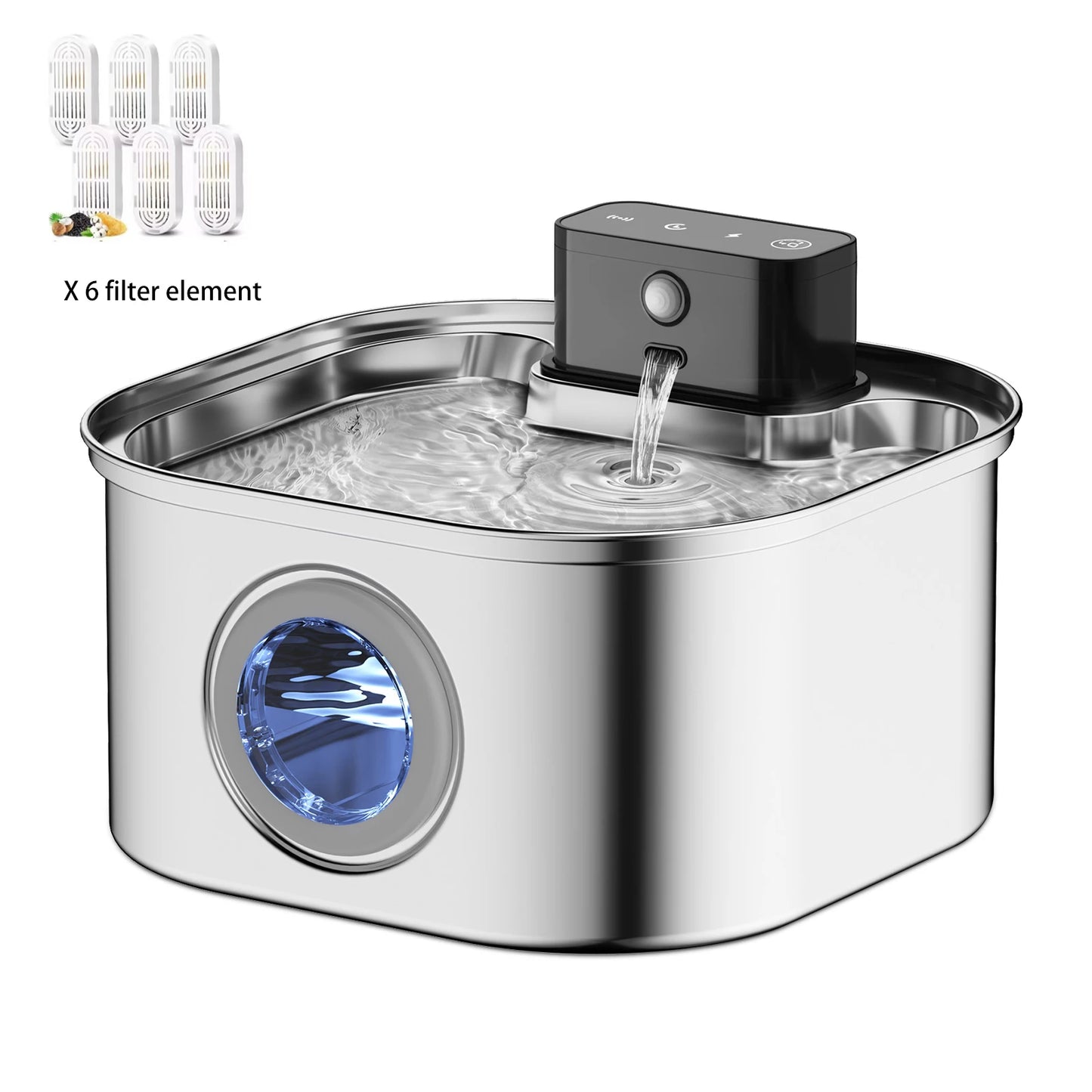 3L Stainless Steel Pet Water Fountain – Fresh, Clean & Quiet Hydration