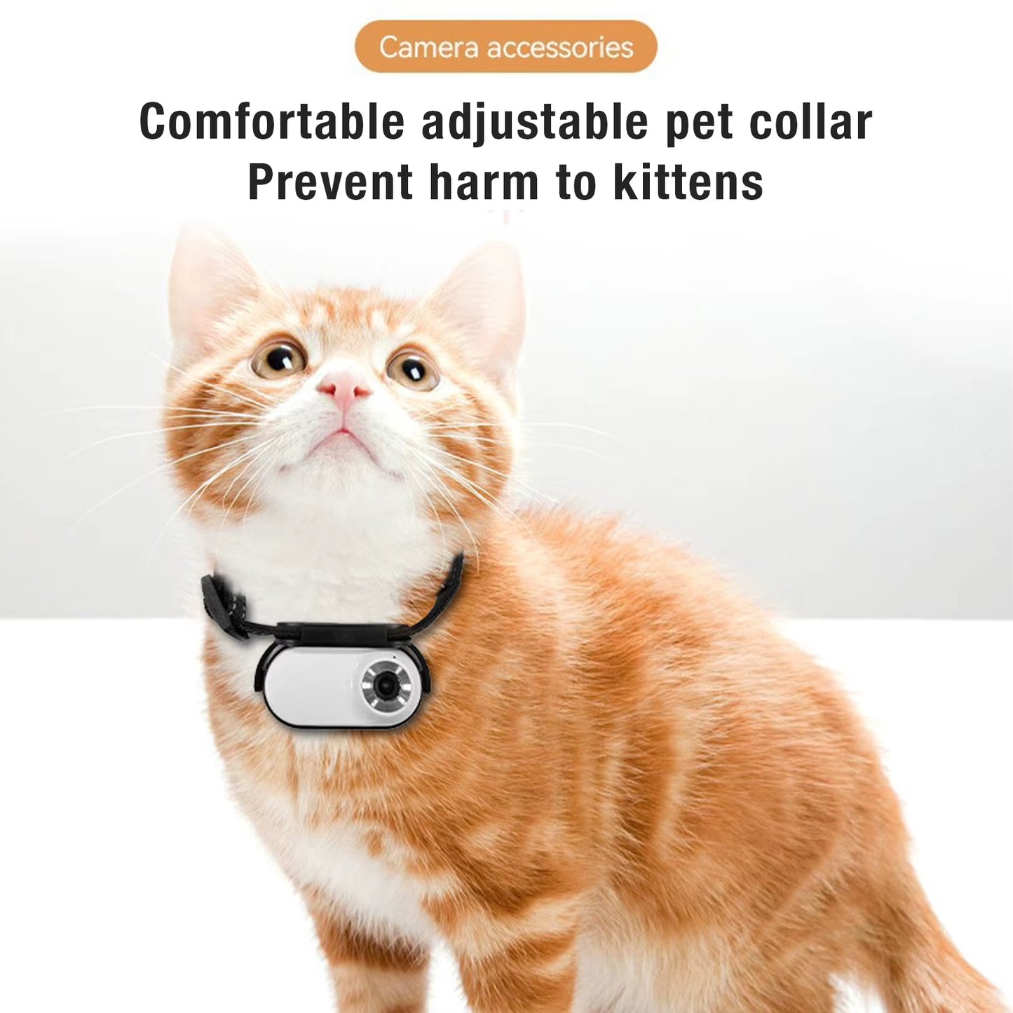 Pet Collar Camera with 120° Wide-Angle Lens – HD Video & Photo Recording, OTG Phone Connection, Adjustable Collar & Magnetic Clip