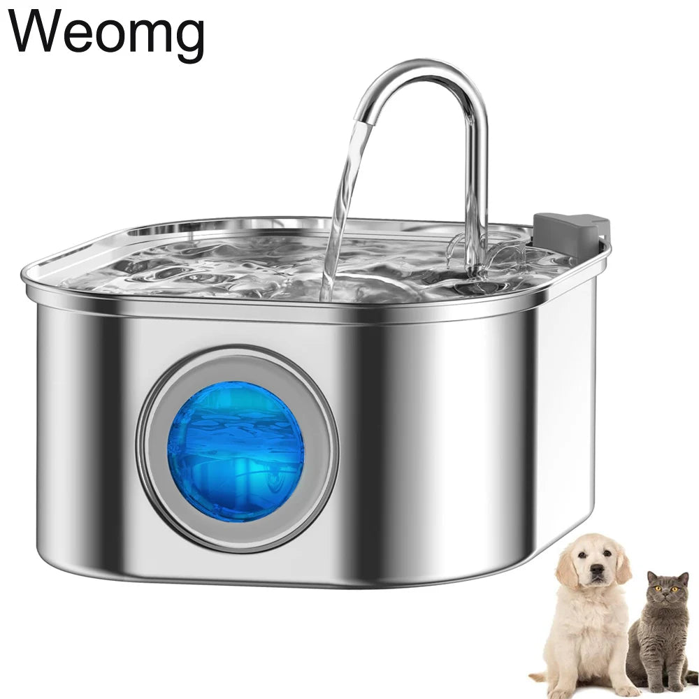 3L Stainless Steel Pet Water Fountain – Fresh, Clean & Quiet Hydration