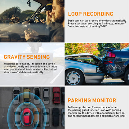 NEXPOW T7J6 Dual Dash Cam – Reliable 1080P Front & Rear Protection for Safer Driving