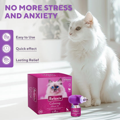 Cat Calming Diffuser Refill & Plug-In – 100% Drug-Free Anti-Stress Formula for Anxiety & Behavior Support