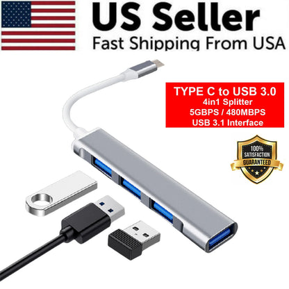 Premium USB-C Hub Adapter for MacBook Pro & Air (5-in-1 / 7-in-1) – 4K HDMI, Thunderbolt 3, SD/TF Card Reader & USB Expansion
