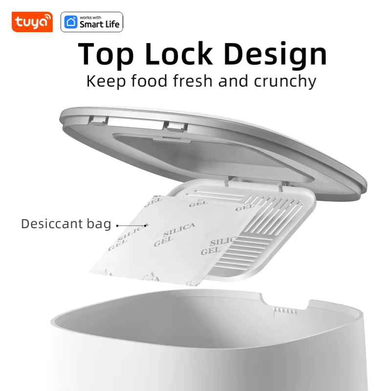 Wi-Fi Smart Automatic Pet Feeder 4L for Cats & Dogs – APP Control, Portion Scheduling, Stainless Steel Bowl, Low Food Alarm, Optional 1080P Camera