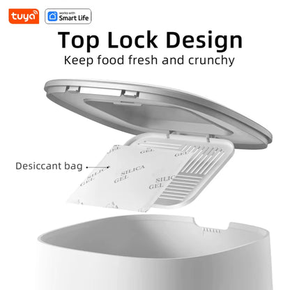 Wi-Fi Smart Automatic Pet Feeder 4L for Cats & Dogs – APP Control, Portion Scheduling, Stainless Steel Bowl, Low Food Alarm, Optional 1080P Camera