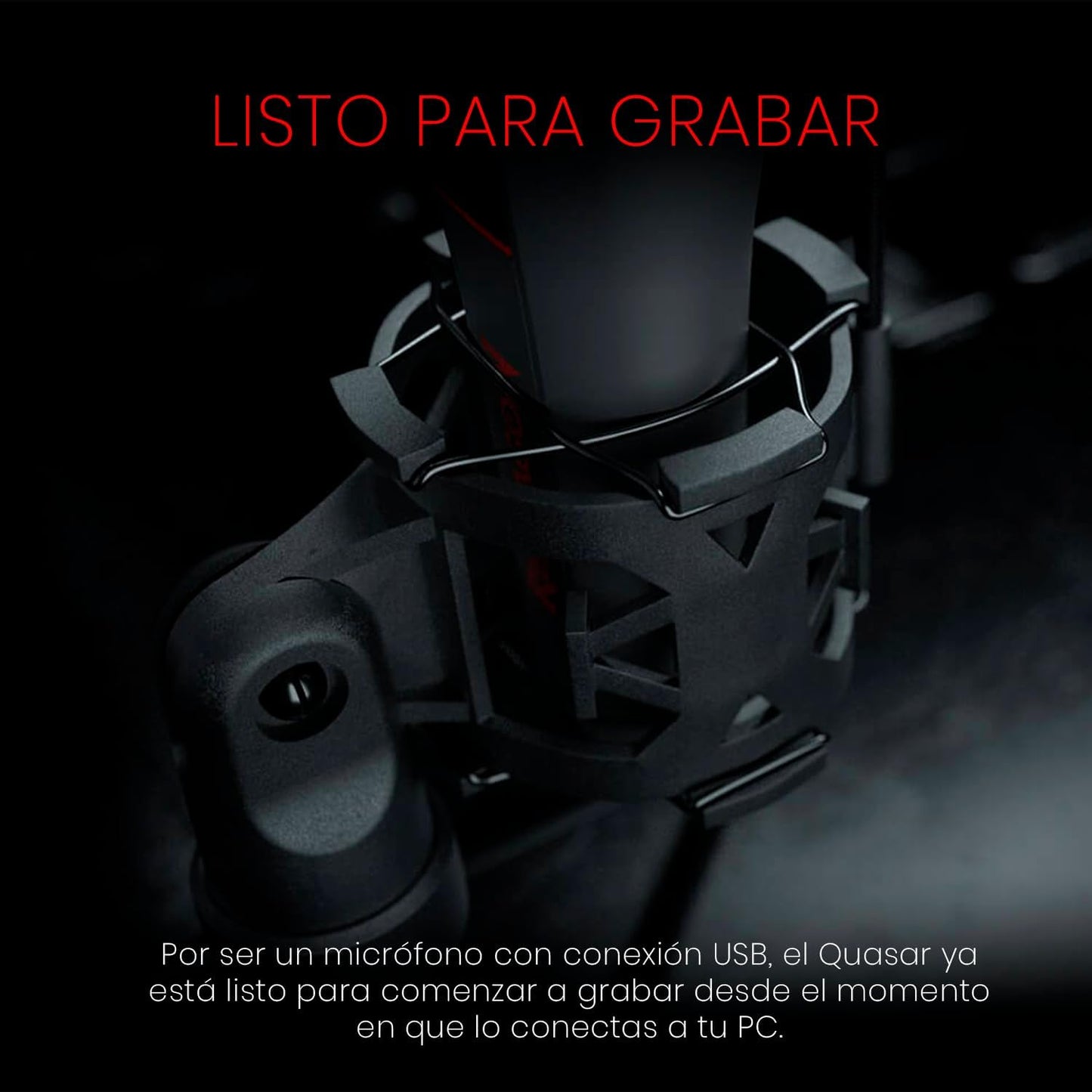 Micrófono Redragon Quasar 2 GM200 USB – Streaming Plug & Play con Trípode