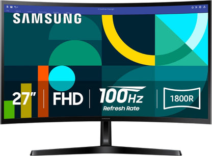 Monitor Curvo Samsung Essential S3 27” FHD 100Hz 1800R Eye Saver HDMI