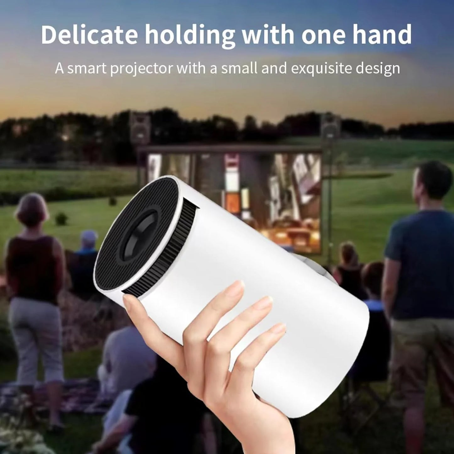 Dracolight Mini Smart Projector 4K Supported with WiFi 6 & Android 11 – 8000 Lumens Home Theater Projector