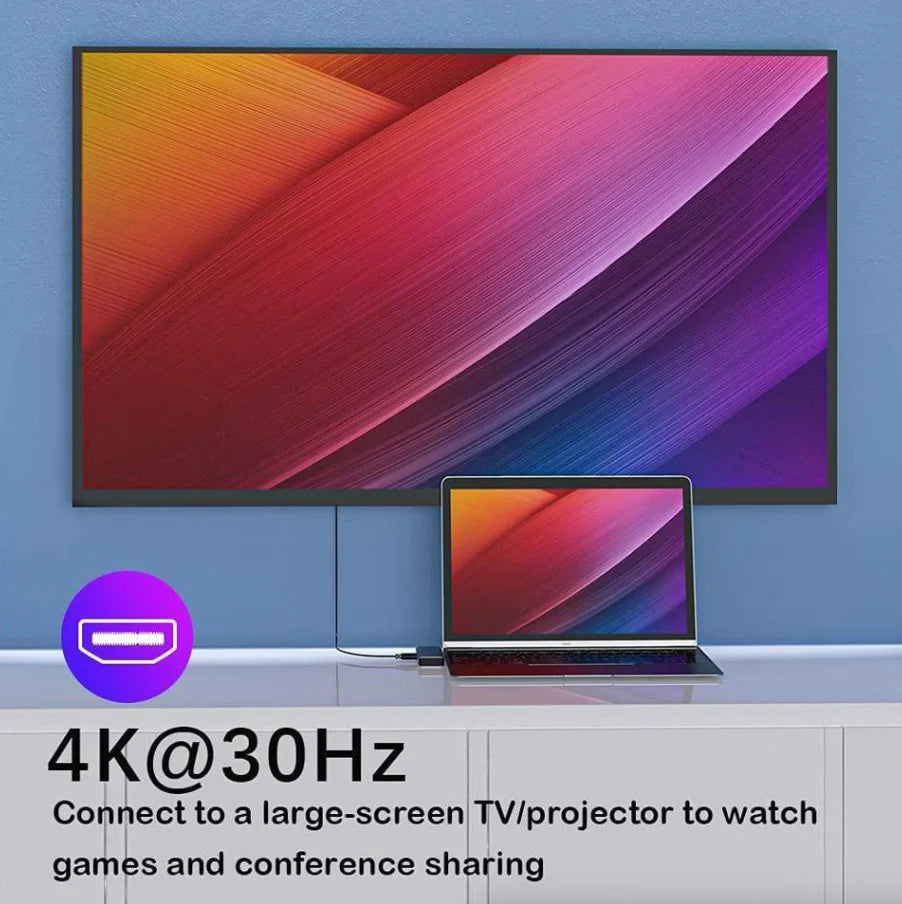 Premium USB-C Hub Adapter for MacBook Pro & Air (5-in-1 / 7-in-1) – 4K HDMI, Thunderbolt 3, SD/TF Card Reader & USB Expansion