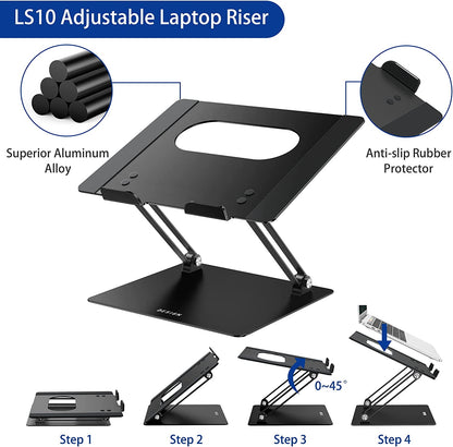 Besign LS10 Adjustable Laptop Stand – Ergonomic, Stable & Portable