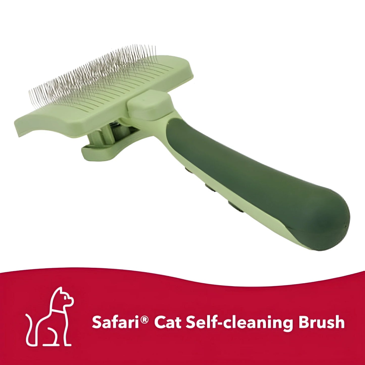 Safari - Cat Self-Cleaning Slicker Brush - Cat Grooming Supplies