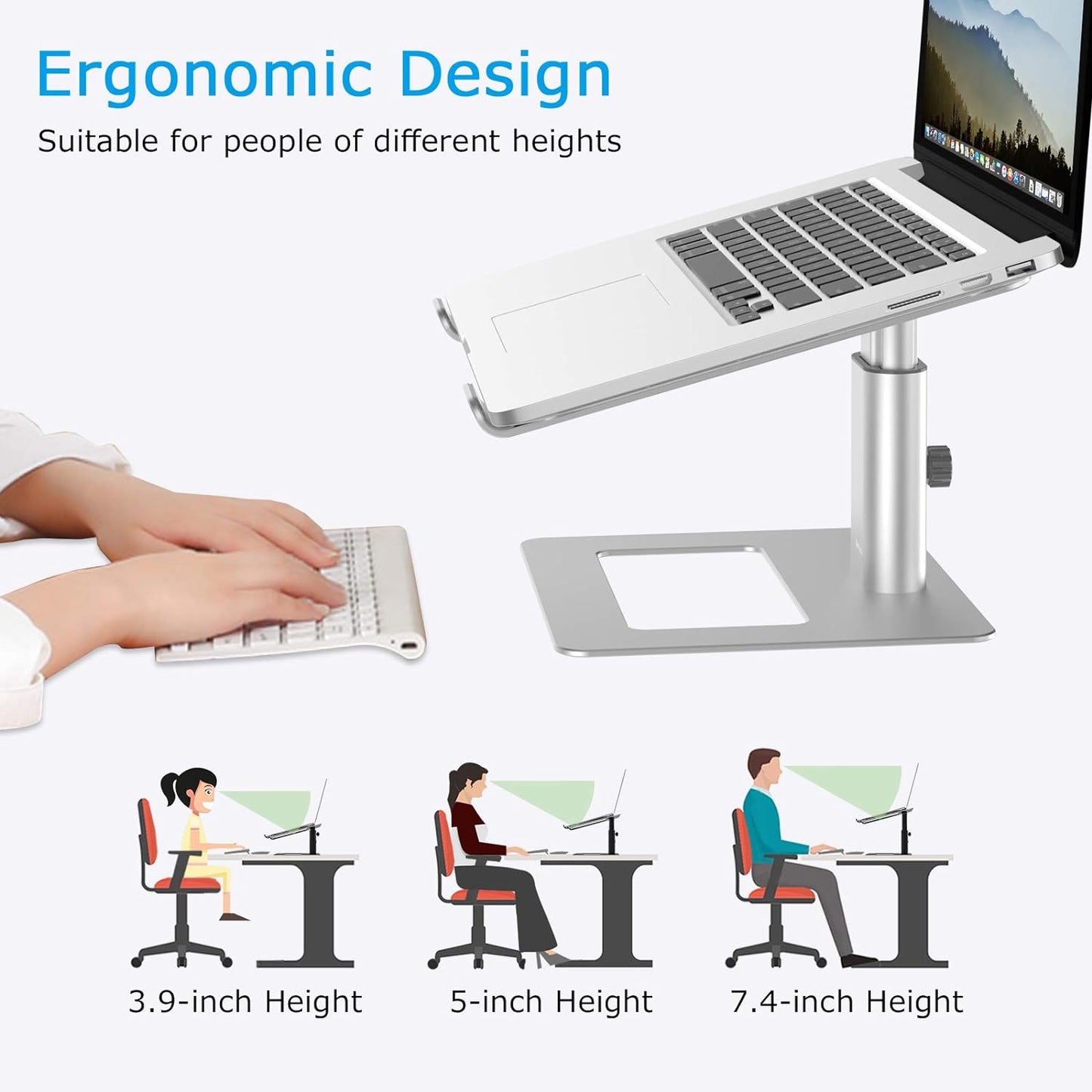 BoYata Adjustable Laptop Stand – Ergonomic, Sturdy & Cooling