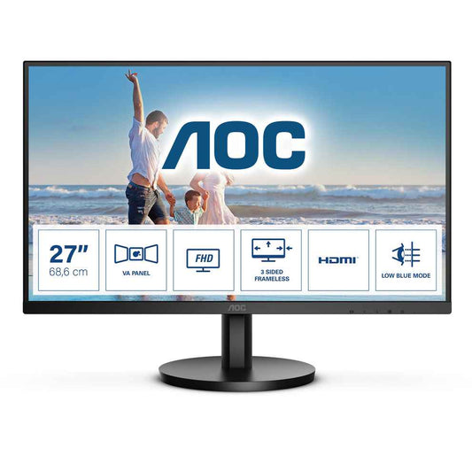Monitor AOC 27” Full HD 75Hz | Pantalla Amplia y Fluida