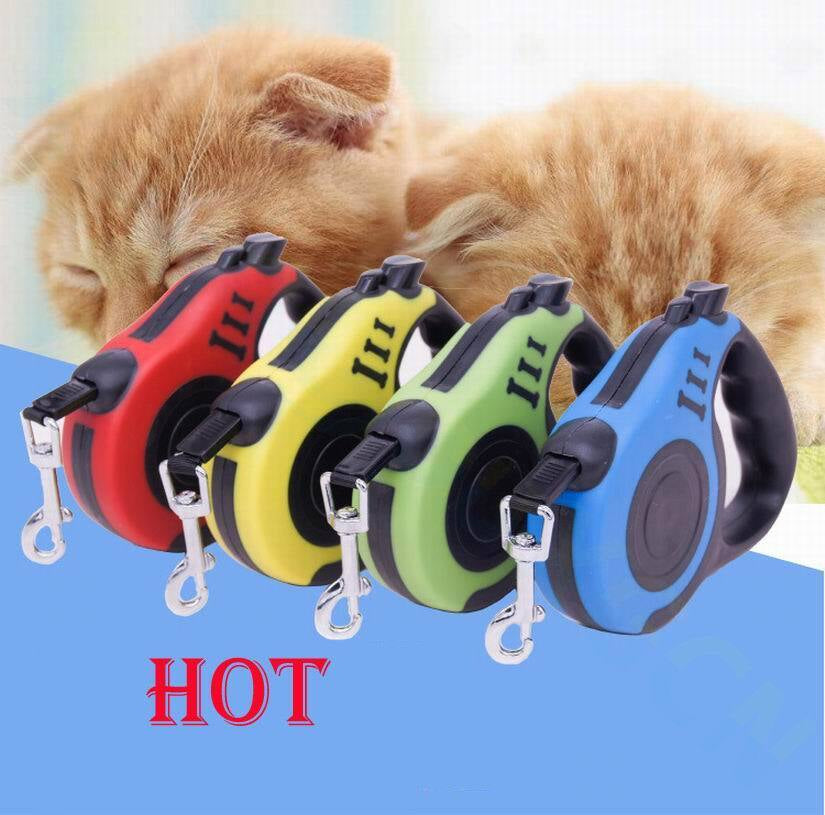 16.5FT Automatic Retractable Dog Leash Pet Collar Automatic Walking Lead Free 