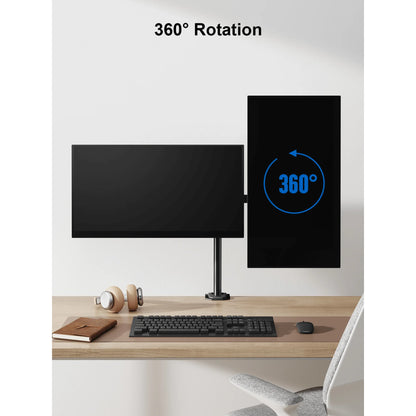 Ergoav Motion Desk Stand for Dual Monitors 13" to 27" up to 17Lbs