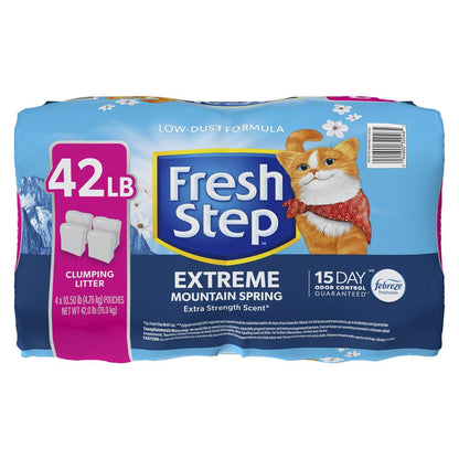 Fresh Step Arena para Gatos 42 lb (4 Unidades) – Control de Olor con Febreze