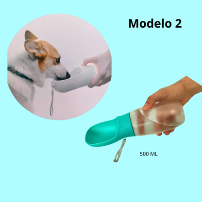 Botella de Agua Portátil para Perros con Sistema Antifugas