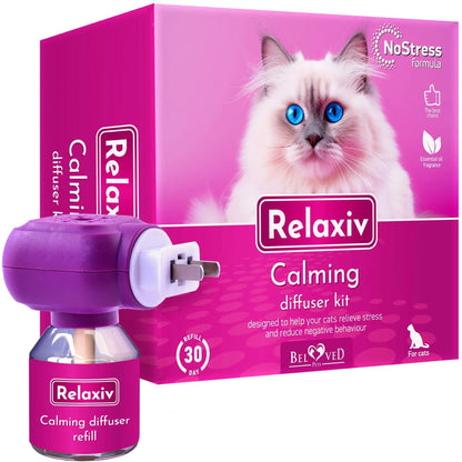 Cat Calming Diffuser Refill & Plug-In – 100% Drug-Free Anti-Stress Formula for Anxiety & Behavior Support