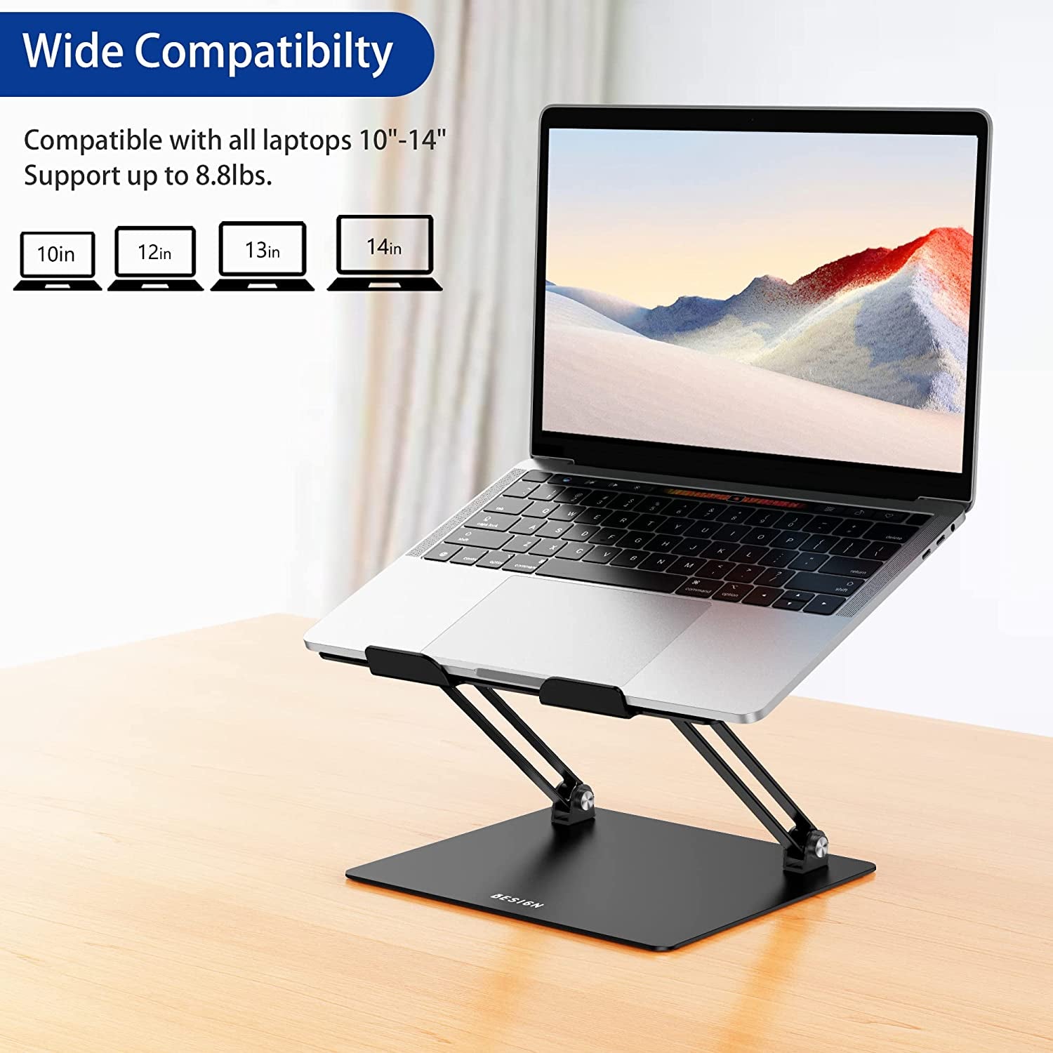 Besign LS10 Adjustable Laptop Stand – Ergonomic, Stable & Portable
