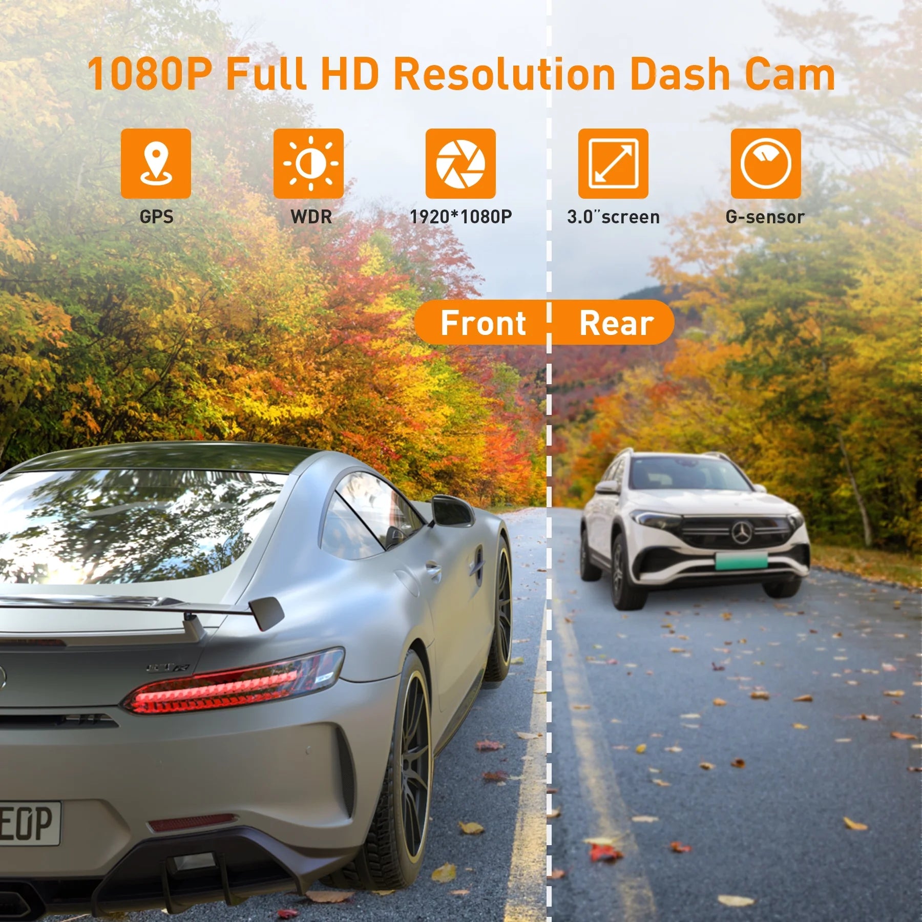 NEXPOW T7J6 Dual Dash Cam – Reliable 1080P Front & Rear Protection for Safer Driving
