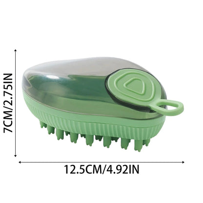Cepillo de Baño para Mascotas con Dispensador de Shampoo