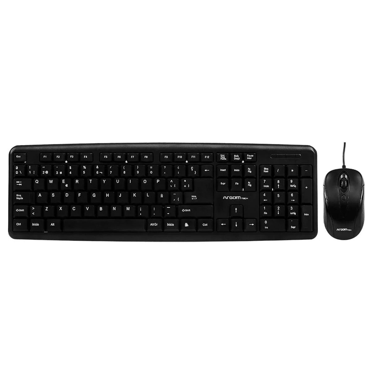 Combo Teclado y Mouse Clásico USB – ARGOM Tech | Conexión Plug & Play