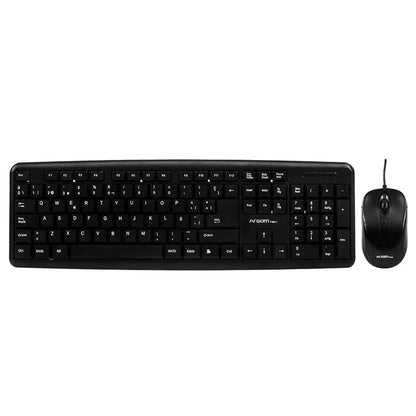 Combo Teclado y Mouse Clásico USB – ARGOM Tech | Conexión Plug & Play