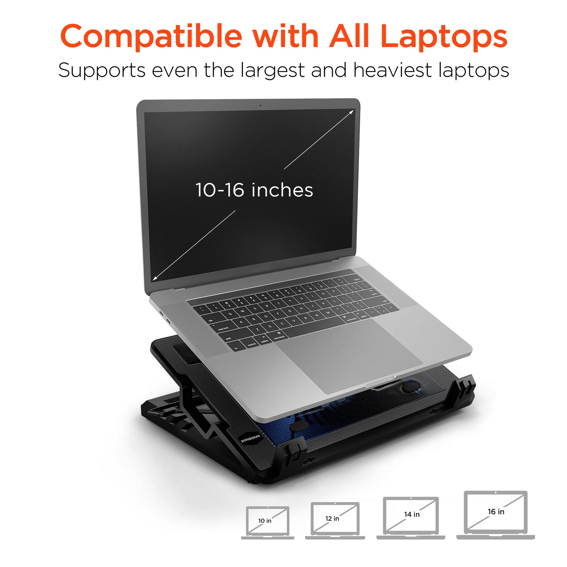 HyperGear UpRite Air Portable Laptop Cooling Stand with LED Fan