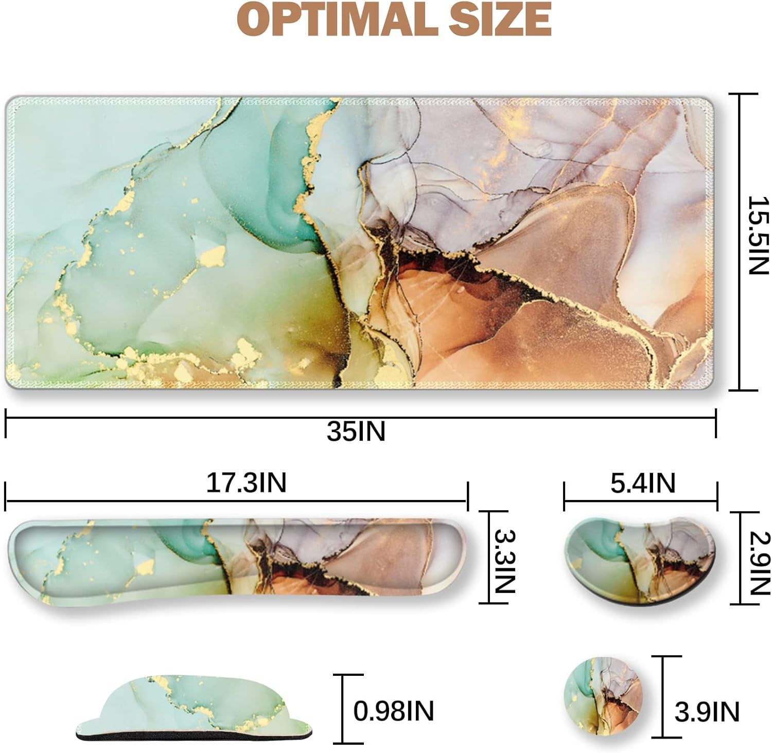 ArtSo 4-in-1 Ergonomic Mouse Pad Set – Comfort, Style & Wrist Support