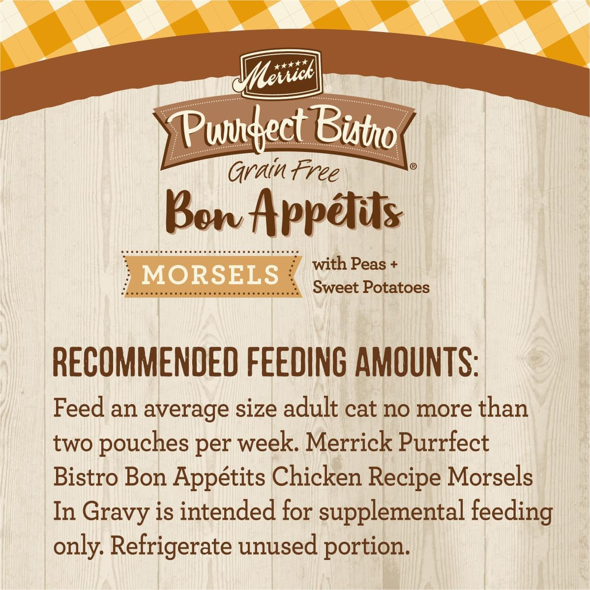 (Pack of 24) 3 Oz. Pouches Merrick Purrfect Bistro Bon Appétits Grain-Free Wet Cat Food Topper – Chicken Morsels in Gravy