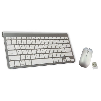 Ultra-Slim 2.4GHz Wireless Keyboard and Mouse Combo – Portable, Ergonomic, Battery-Saving Design