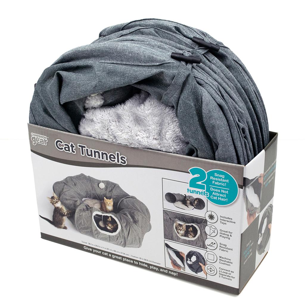 Companion Gear Túnel para Gatos con Cama y Juguetes Interactivos