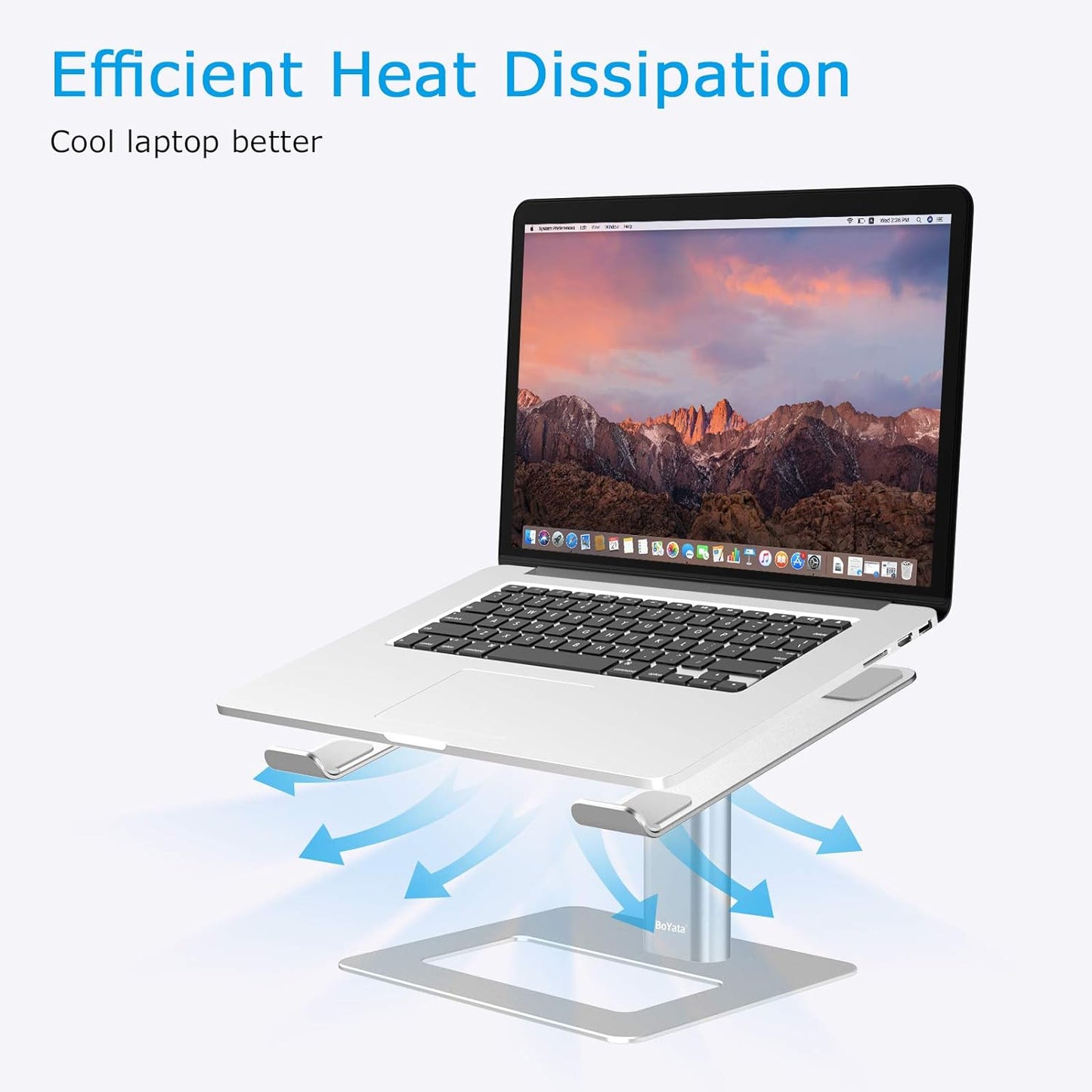 BoYata Adjustable Laptop Stand – Ergonomic, Sturdy & Cooling
