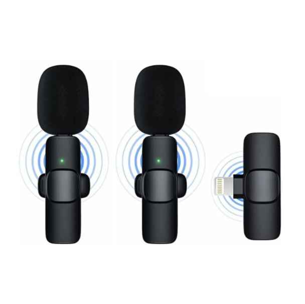 Micrófono Inalámbrico Doble FCC MIC-K9PIP8 Lightning para celular