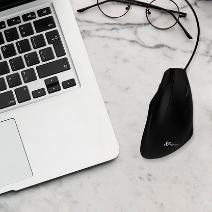 Mouse Vertical Ergonómico Klip Xtreme KMO-505 Krest USB Negro