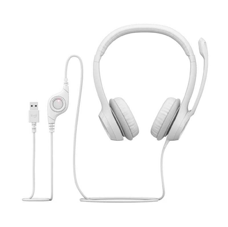 Audífonos Logitech H390 USB-C con Micrófono – Sonido Claro y Conectividad USB