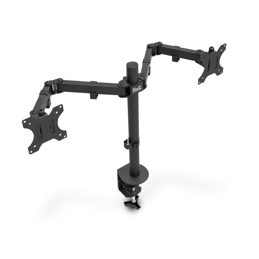 Soporte de Doble Monitor Klip Xtreme – Ajustable 13″ a 32″ | KPM-310 Optimiza tu Espacio