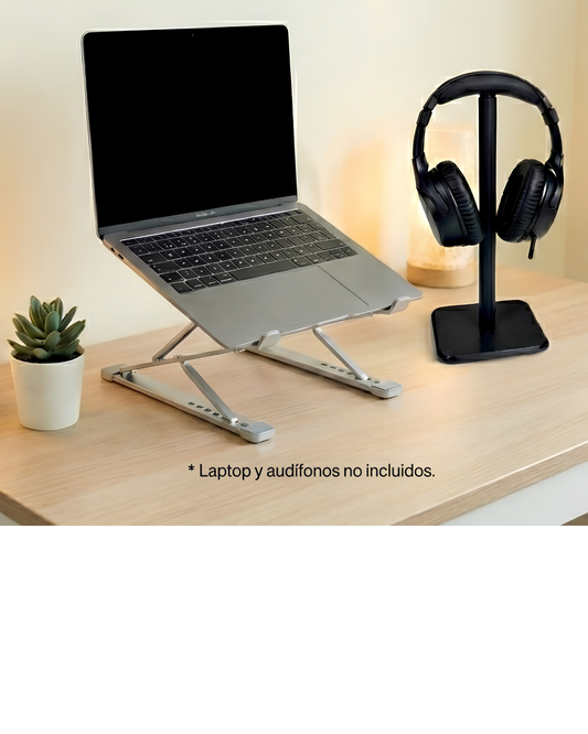 Combo Básico de Oficina en Casa: Soporte N8 + Stand para Audífonos
